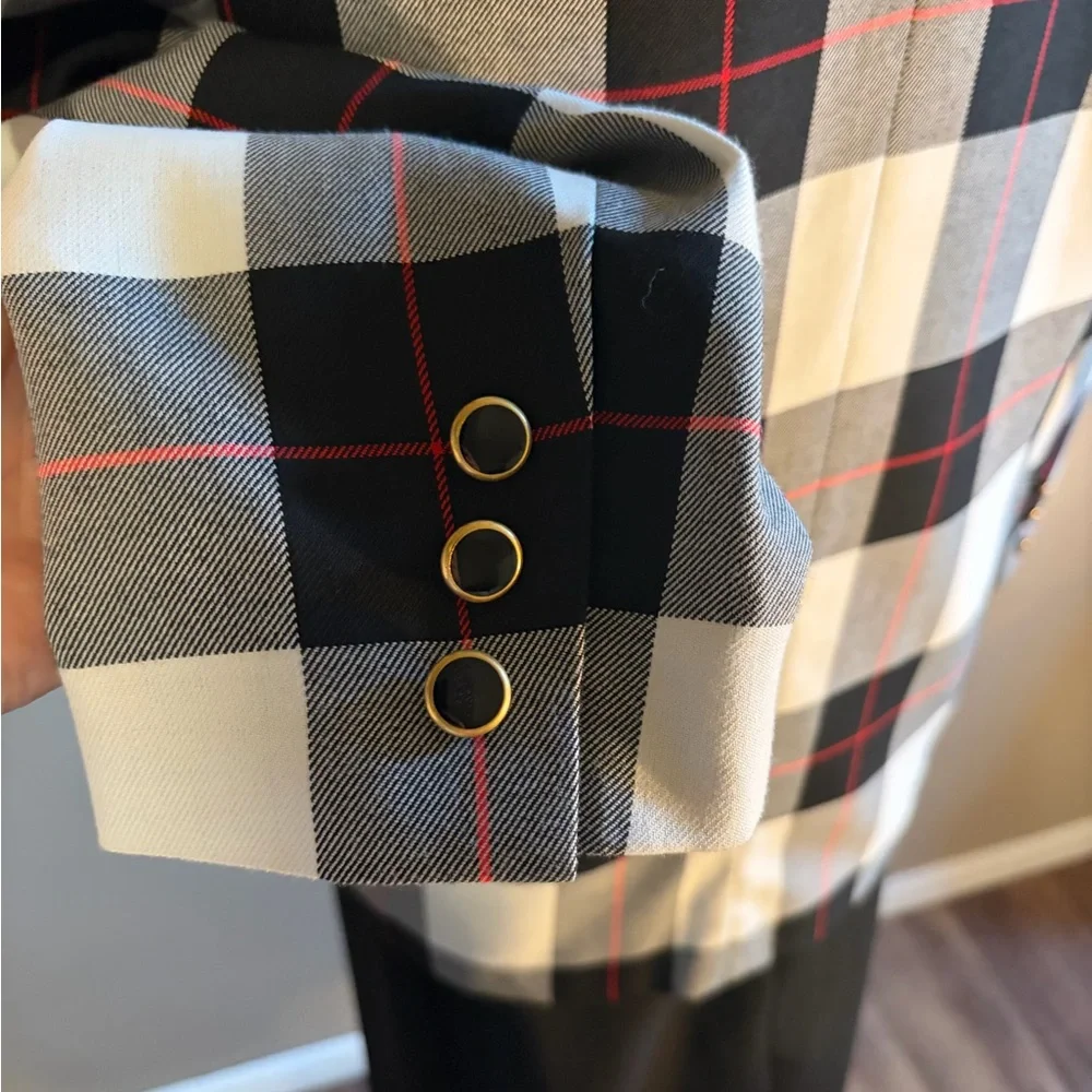 NWT Worthington 80s/90s Vintage Plaid Double-Breasted Skirt Suit Set 12 Career